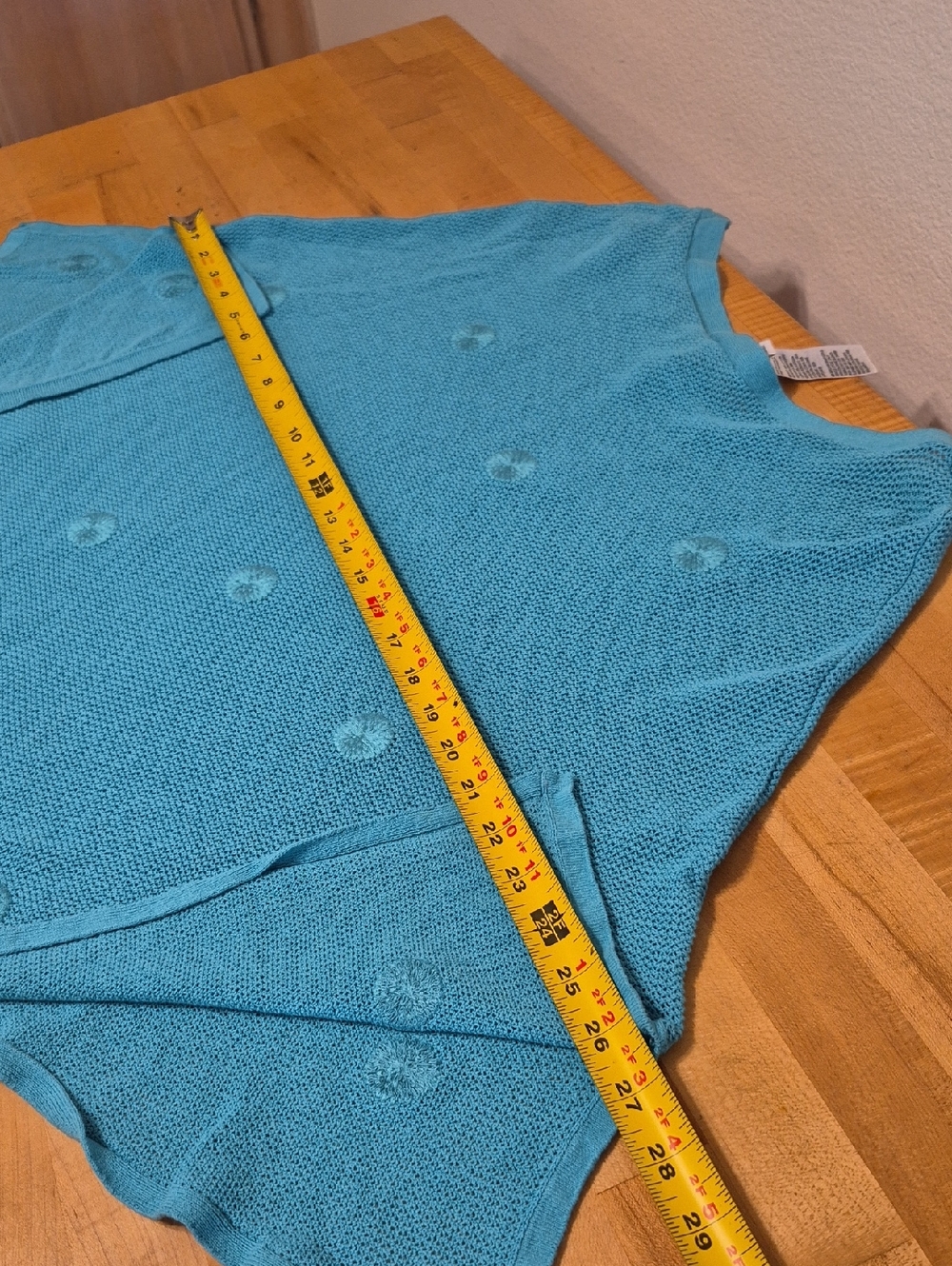Chicos Blue Crotched Poncho - Picture 7 of 8